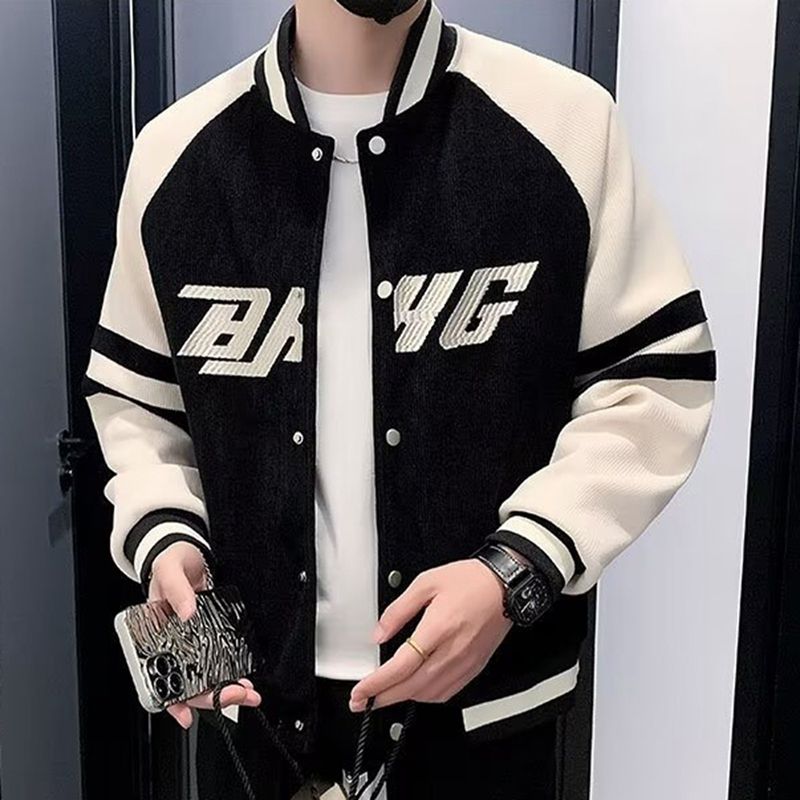 メンズ スタジャン レター刺繍 スタジアムジャンパー ジャンパー コーデュロイ べスボールジャケット コールテン 防風 保温性 野球服 アメカジジャケット 韓国風 アウター 上着 ビッグシルエット アウトドア バイク