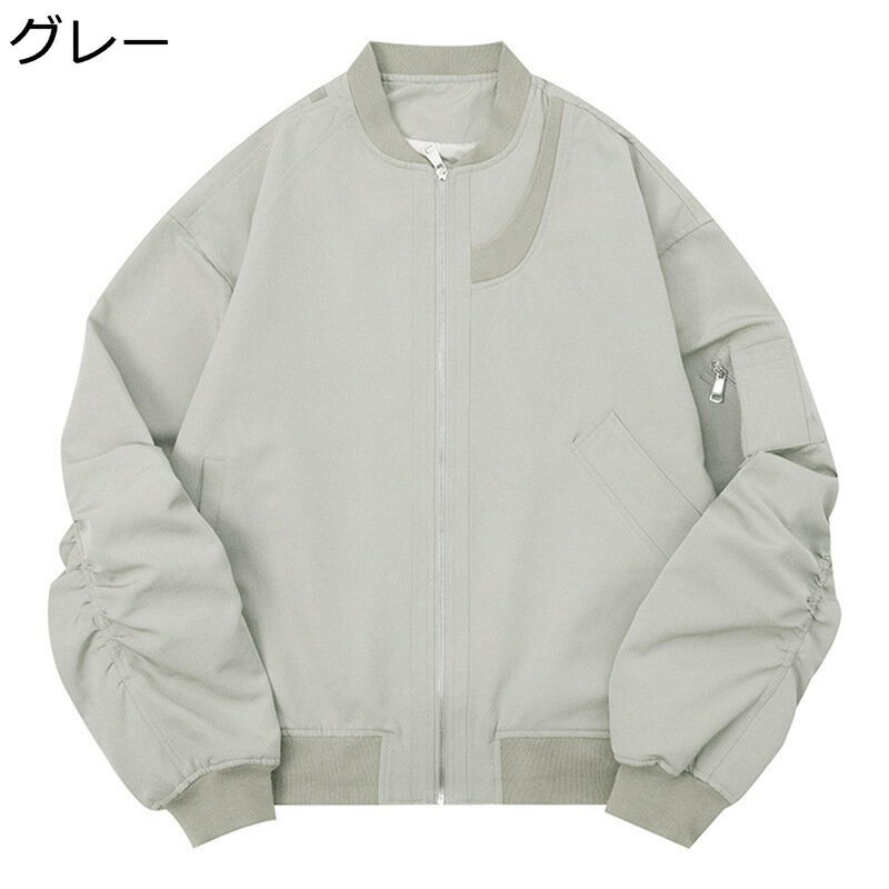 ブルゾン メンズ スタジャン ジャケット アメリカン 男女兼用 ジッパー リブ 防寒 防風 ゆったり 野球服 肌触りがいい カジュアル アウター 春秋 ジャンパー スポーツ アウトドア(4)