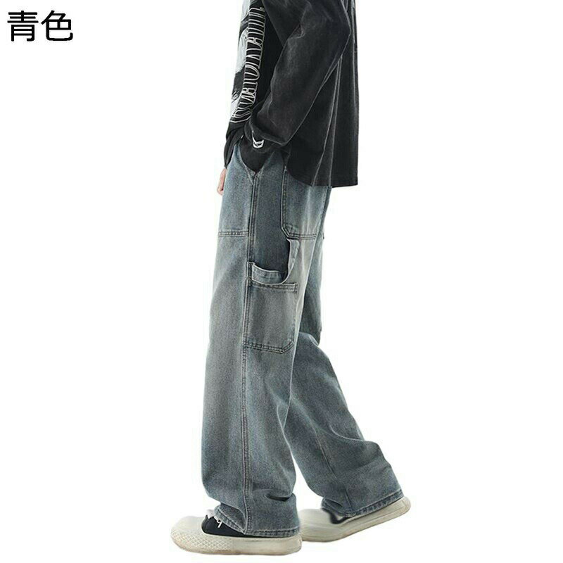 メンズ ジーンズ デニムパンツ ゴムウエスト カーゴパンツ マルチポケット お洒落 かっこいい ユニセックス ポケット付き 下着 ジーパン カジュアル 脚長 着やせ チノパンツ 柔らかい かっこいい 多機能 ジュニア