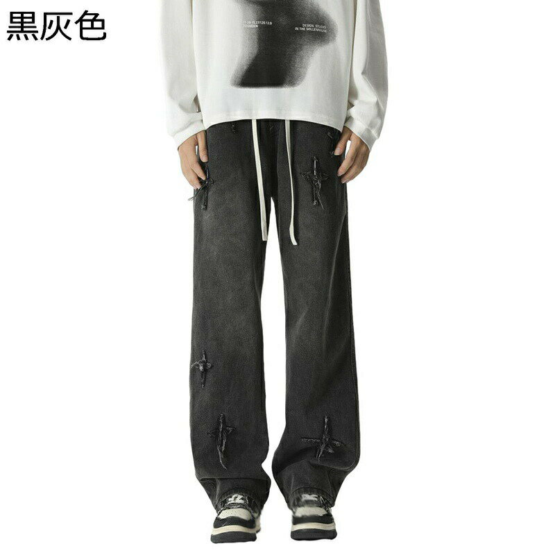 ジーパン メンズ ジーンズ M-4XL デニムパンツ 春用 秋着 ダメージ 大きいサイズ 長ズボン チノパン ヴィンテージ 体型カバー 日系 男らしさ ユニセックス ポケット 旅行 学生 グレー ブルー