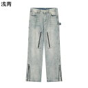 デニムパンツ メンズ ジーンズ チノパン 下着 ヴィンテージ ファッション ジッパーデザイン フレア カジュアル お洒落 トレンド 通気性 速乾性 動きやすい ...