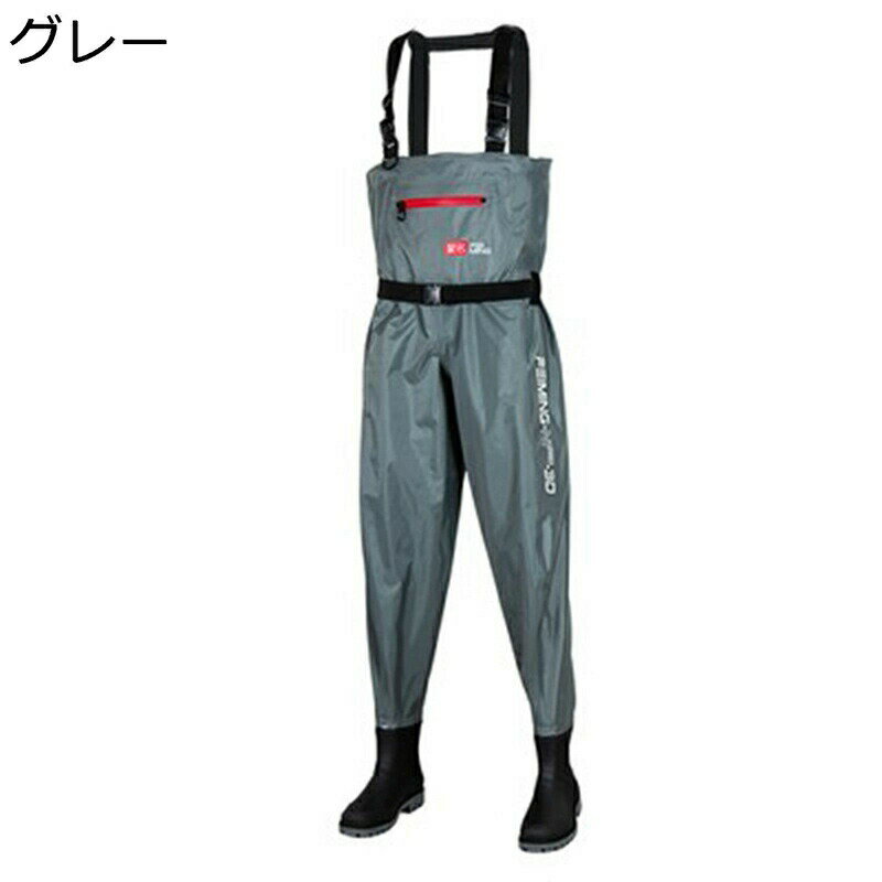チェストハイウェーダー ナイロン 釣り長靴 防水ずぼん レインブーツ ラジアル 厚底 フィッシング 田畑仕事 漁業用 川 海 胴長 滑り止め 防水透湿 防汚 ウェーディングシューズ 作業服 簡単着脱 耐磨耗
