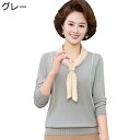 シニアファッション セーター カットソー レディース プルオーバー トップス 洋服 インナー 婦人 秋冬春 あったかい 保温 おおきいサイズ コーデ万能 大人抜...