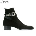 チェルシーブーツ メンズ 本革 バックル付き 秋冬春 ミドルカット ロングノーズ ショートブーツ イタリア風 短靴 暖か 保温 通気 防滑 防水 お兄系 アメカジ ストリート ラウンドトゥ 大きいサイズ