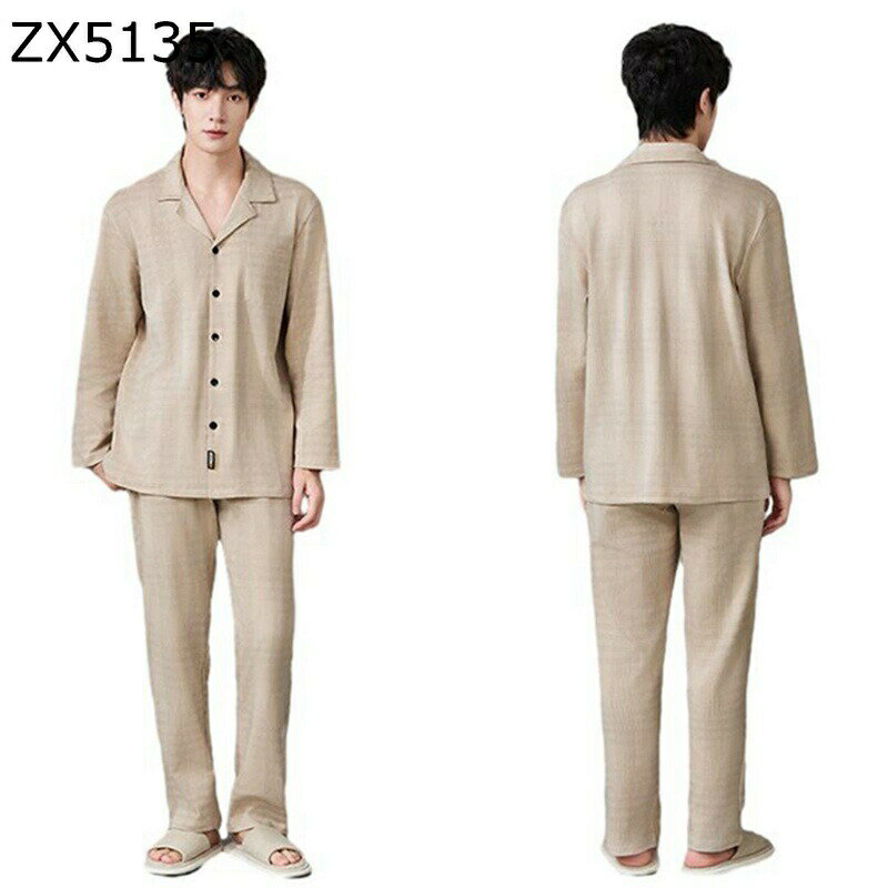 綿100 パジャマ メンズ ルームウェア 秋冬 快適 敏感肌 寝巻き 男性用 長袖 ナイトウェア 吸汗 通気 吸湿 ホームウェア カジュアル 大きいサイズ L-3XL プレゼント 誕生日 前開き 上下セット