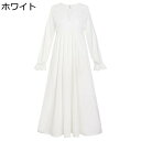 姫系 ネグリジェ ルームワンピース 花柄 レース 襟フリル カップ付き レディース 部屋着 綿 可愛い 敏感肌 ナイトウェア ゆったり 通気 吸汗 ルームウェア Vネック ロング丈 ナイトドレス 洋風 エレガント