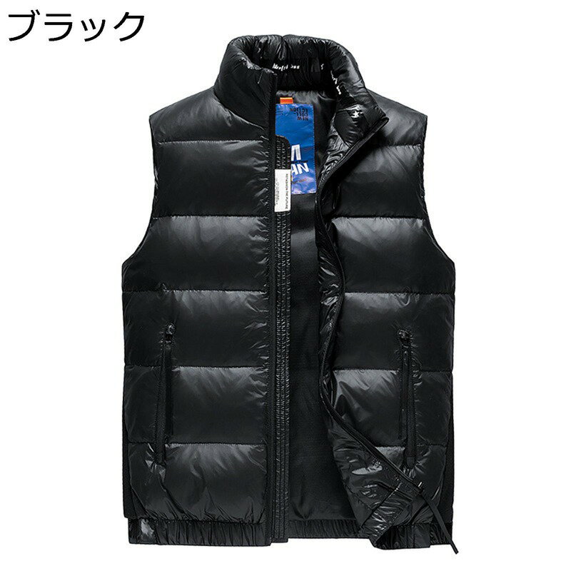 ダウンベスト メンズ ベスト 韓国 おしゃれ 冬用ベスト スタンドカラー 防水 ビッグサイズ 保温 スリム 冬 厚手 あったかい 防寒性 カジュアル 通勤 通学