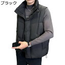暖かベスト メンズ ダウンベスト ビッグサイズ ベスト ゆったり 秋冬 厚手 防風防寒 保温性 スポーツ アウトドア カジュアル チョッキ 冬服 日常 旅行(4)