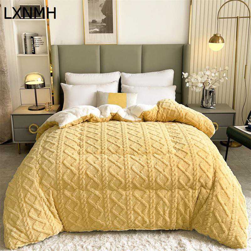 掛け布団 裏シープボア シングル ダブル ケーブル編み 防寒対策 保温性が高い 厚手 冬用 リバーシブル ..