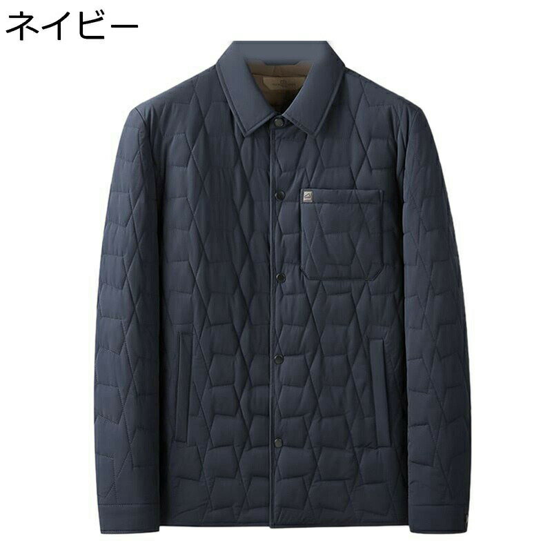 中綿ジャケット メンズ 中綿入れコート ブルゾン 綿服 あったかい 秋 冬 ダウンアウター キルティング ワイド ショート丈 ライトアウター カジュアル サイドポケット 通勤通学 着回し レトロ