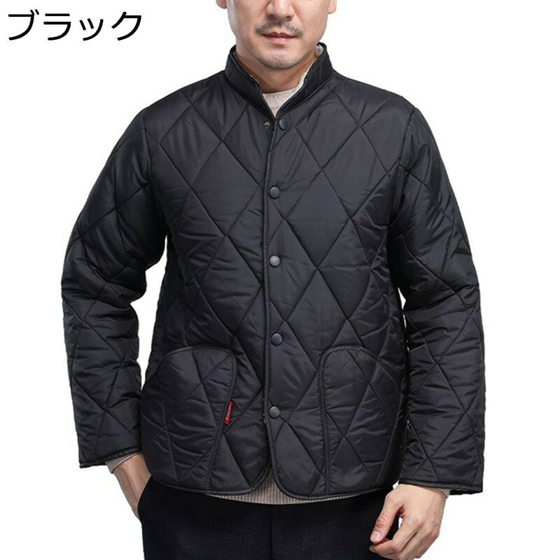 インナーダウンジャケット 裏起毛 メンズ 高齢者 お年寄り 保温ウェア 中綿キルトブルゾン キルティングジャケット キルトジャケット ノーカラー ゆったり 厚手...