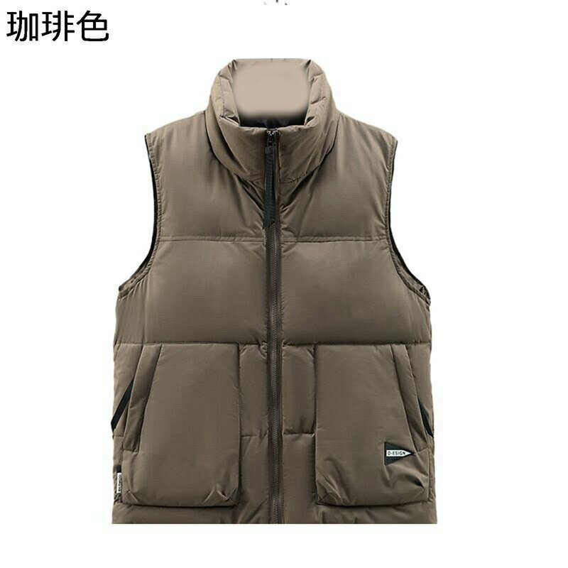 ウィンターベスト メンズ 無袖 中綿ダウンジャケット 綿入れベスト チョッキ 撥水 ハイネック ポケット カジュアルアウター 冬用 暖かい 保温保暖 無袖ベスト おしゃれ お洒落 流行