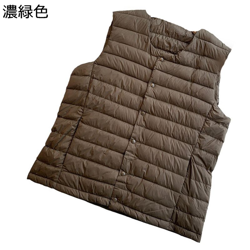 コットンベスト ダウンジャケット アヒル羽毛90% ダウンベスト ノースリーブ メンズ 中綿ベスト メンズ ベスト 上着 厚い 暖かい 防寒対策 無袖アウター インナーベスト 保温 秋冬服