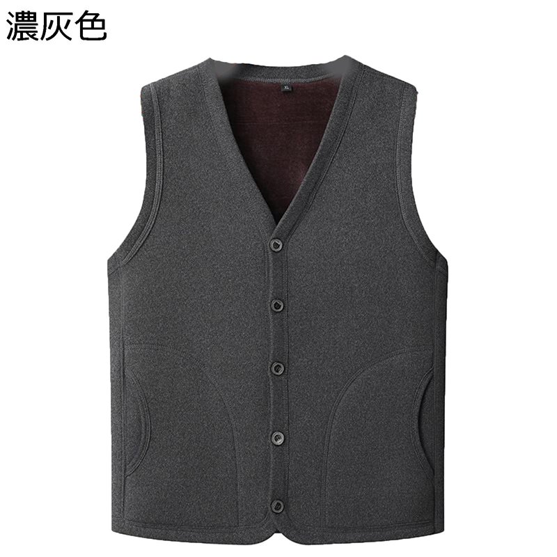 アウターベスト ボアベスト Vネック 裏起毛 メンズ コットン入れ 綿 チョッキ 秋冬服 暖か インナー 無地 お父さん シニア 中高年 裏ボア 防寒対策 無袖 アウター オシャレ