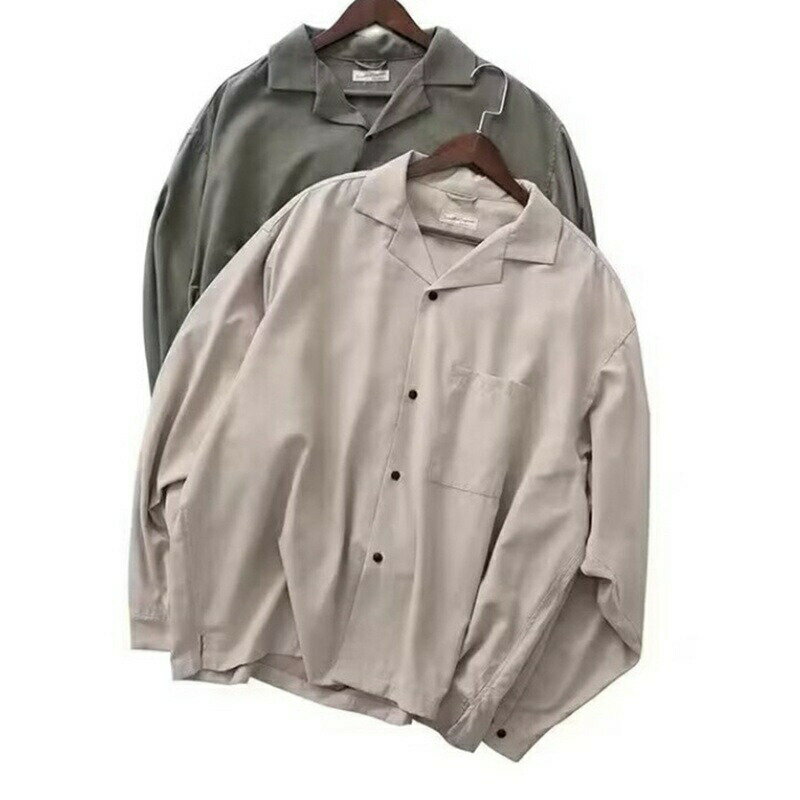 シャツ メンズ カッターシャツ 長袖 折襟 シャツジャケット ベーシック リラックス 軽い履き心地 吸汗 速乾 透気性 ビッグシルエット 春 夏 コーデやすい 旅行 普段用 オフィス おしゃれ
