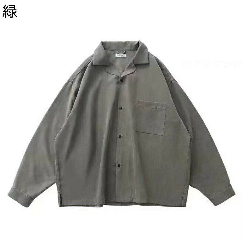 シャツ メンズ カッターシャツ 長袖 折襟 シャツジャケット ベーシック リラックス 軽い履き心地 吸汗 速乾 透気性 ビッグシルエット 春 夏 コーデやすい 旅行 普段用 オフィス おしゃれ