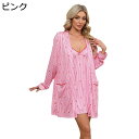 ネグリジェ キャミワンピース 二点セット ルームワンピース パジャマ ナイトドレス ルームウェア お寝巻き 長袖 ナイトガウン ルームドレス 春夏秋 薄手 レデ...