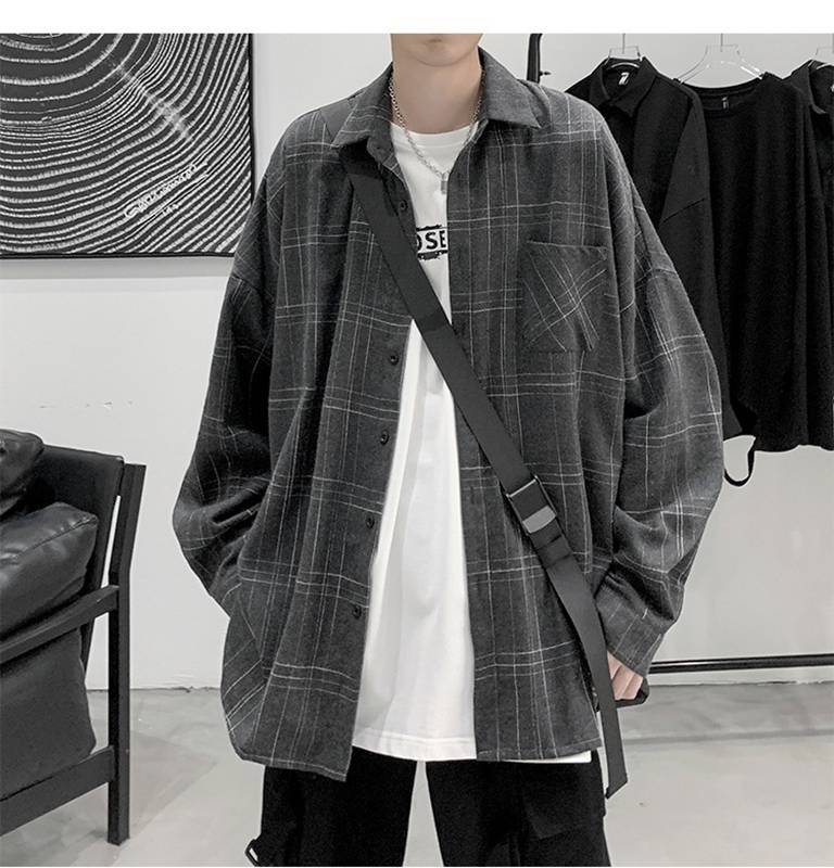 メンズ 開襟シャツ 長袖 黒 ブラック ジャケットシャツ ゆったり コート コート アウター カジュアル 体型カバー 着回し力 吸湿速乾 通気 冷え防止 学生 通勤 オフィス 春秋着