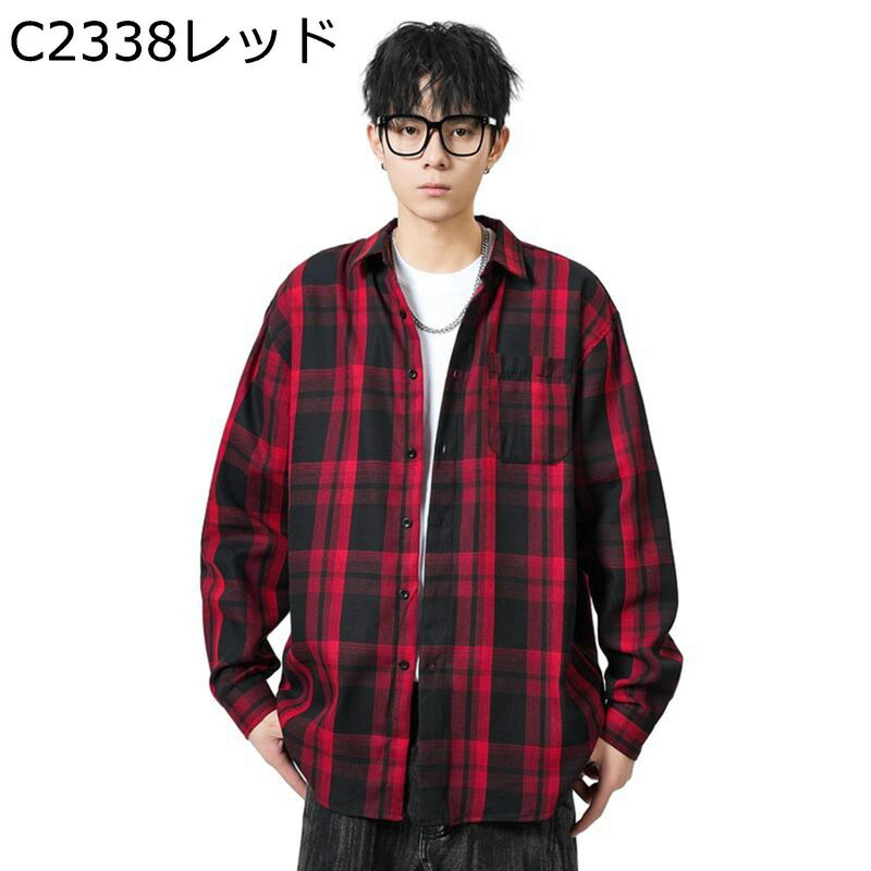 楽天kcreateメンズ 開襟シャツ チェック柄 レディース 長袖 ジャケットシャツアウター おしゃれ カジュアル ゆったり 涼しい 爽やか 優しい肌触り サラサラ 通勤通学 日常 普段着 春秋