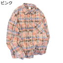 メンズシャツ 長袖 チェック柄 ピンク チェック柄 レディース ユニセックス ジャケットシャツ 開襟 春秋着 カジュアル 快適 柔らかい 汗染み防止 アウター ...