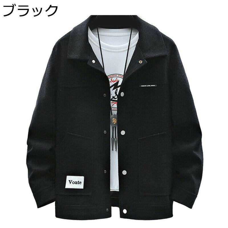 カジュアルシャツ メンズ 長袖 シャツジャケット 開襟シャツ アウター ボタンダウンカラー 防皺 柔らか 厚手 耐久性 ワイドサイズ ゆったり ヴィンテージ風 アメカジ おしゃれ 韓国風 春秋服 秋服