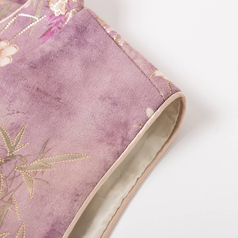 kcreateのチャイナベスト レディース 中華風 ノースリーブ 花柄 チョッキ 中高年 レトロ チャイナ服 ジャケット 細身 重ね着 レイヤード 前開き きれいめ 四季通用 大きいサイズ カジュアル 普段着｜アングル3