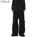 12つポケット 作業ズボン メンズ カーゴパンツ ワイドパンツ 春秋服 トレッキングパンツ マルチポケット 長ズボン アウトドア ユニセックス ゆったり原宿風 INS風 潮流 柔らかい ヴィンテージ クライミング(4)