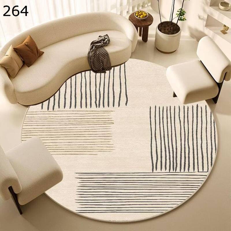 ラグ カーペット 円形 チェアマット さらフワ触感 パソコンチェア用ラグ 寝室 書斎 滑り止め 柔らかい ..