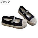 スリッポン スニーカー レディース エスパシューズ モカシン 編み込み ラインストーン キラキラ 春 夏 ジュートソール ストラップ メリージェーン ローマ風 脱ぎ履きやすい 清涼 軽い サマーシューズ