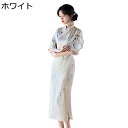 ロング丈ドレス レディース チャイナドレス チャイナ服 ワンピース 花柄 プリント 半袖 スリット チーパオ アップグレード チャイナ風 学園祭 文化祭 美脚 写真?影 春夏