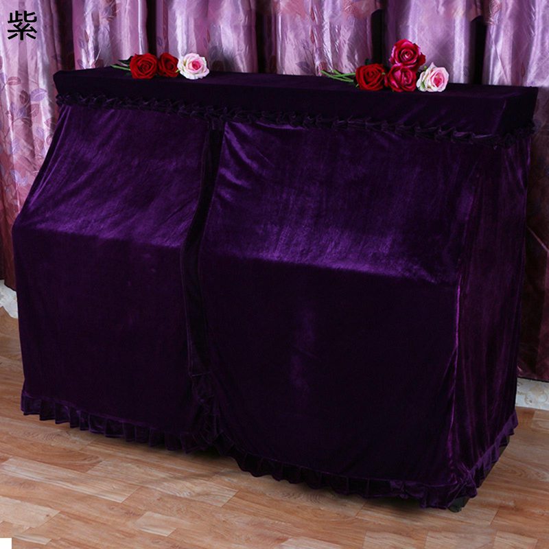 ピアノカバー オールカバー アップライト 標準直立型ピアノ用 無地 シンプル ピアノタオル アンティーク調 簡潔 北欧風 エレガント ピアノ掛け ほこり防止 ピアノ防塵用 保護布 ファッション