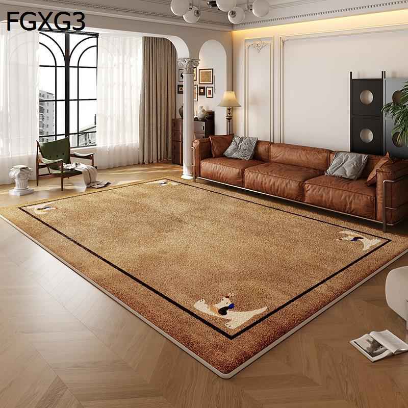 カーペット 犬柄 センターカーペット 遮音性 かわいい お洒落 防ダニ 防臭 大判 ラグ おしゃれ 低反発 防滑 手触りいい 床保護 耐磨耗 室内 リビング 玄関 廊下 ベッドルーム