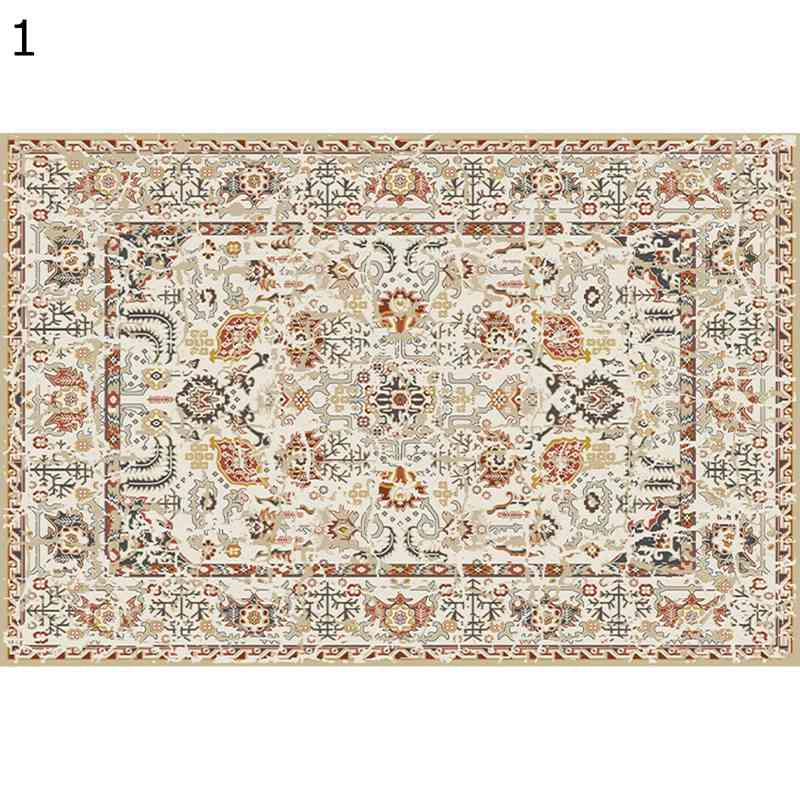 センターラグ 民族模様 花柄カーペット フロアマット トルコ風 大きい リビングパット ボヘミアン風 ヴィンテージ インテリア 防滑 レトロ カラフル 凹み防止 騒音対策 ウォッシュ オフィス