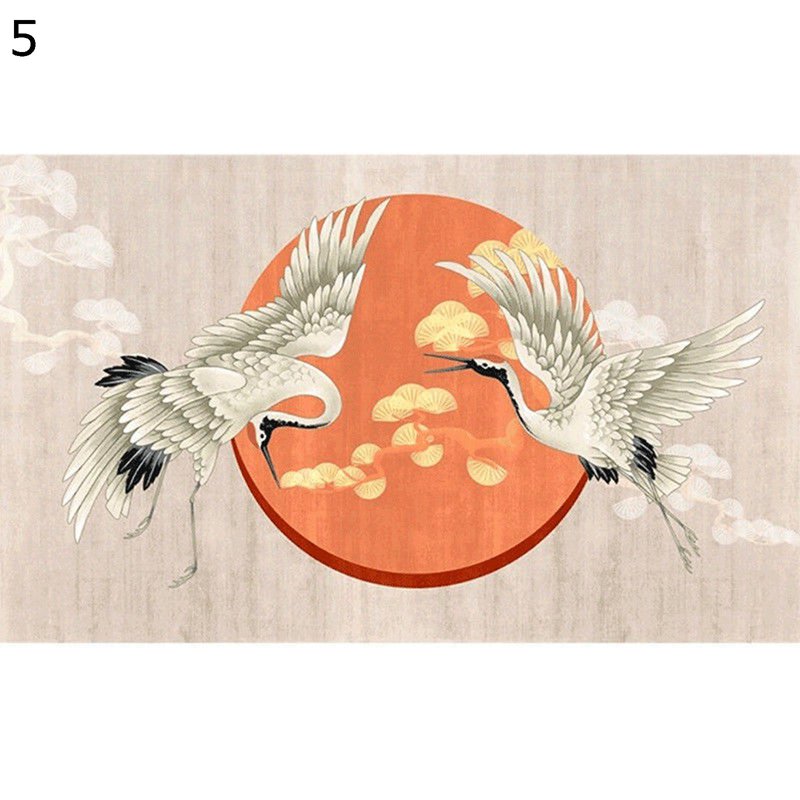 カーペット 和風パット 鶴柄 トラ柄 センターマット ボヘミアン風花柄 リビングラグ スクエア ヴィンテージ 滑り止め 傷防止 吸音 床保護 フロアマット 足元ラグ 絨毯 清潔やすい 居間用
