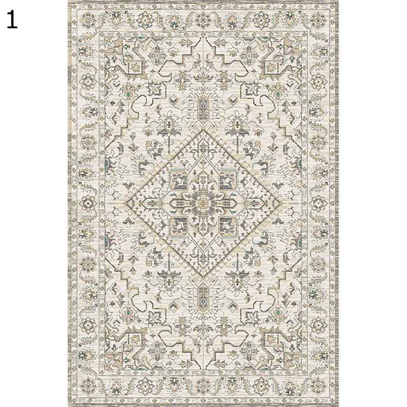 ルームカーペット リビングラグ センターラグ 民族風 花柄 床保護 ボヘミアン風 北欧 フロアマット 家具保護パッド 敷物 スクエア 大きい レトロ すべり止め 静音吸音 柔軟 ベッドルーム 四季