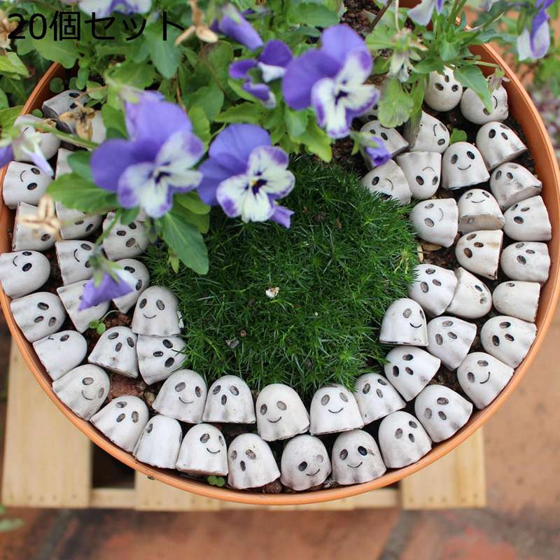 ガーデニング 幽霊の小石 ハロウィーン ガーデンオブジェ 盆栽敷石 室内外の置物 可愛い ミニガーデン 樹脂置物 防水 耐久性 庭 飾り 園芸 インテリア 玄関 お庭 屋内屋外装飾