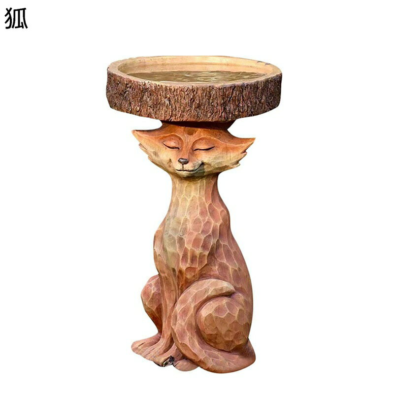 ガーデニング ガーデンオブジェ 置物 動物 小彫像 鳥の給餌器 可愛い アウトドア 樹脂 飾り 防水 耐久性 カントリー雑貨 園芸用品 インテリア リアル 部屋装飾品 屋外の彫刻の装飾