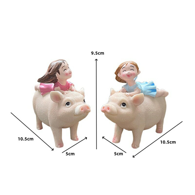 ガーデンオーナメント ガーデニング 豚を乗る女の子 ガール 置物 ガーデンオブジェ かわいい 樹脂 装飾品 防水 屋外 カントリー雑貨 庭 飾り 園芸 インテリア 玄関 屋内屋外装飾