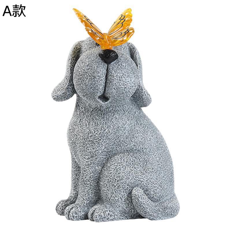 ガーデニング ソーラーライト 犬 ガーデン装飾 いぬ置き物 小彫像 可愛い 庭オーナメント 樹脂 庭飾り 防水 屋外 ガーデン雑貨 庭 飾り 園芸 アウトドア ベランダ 屋外用彫像