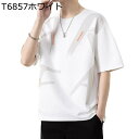 メンズ 半袖 Tシャツ プルオーバー 丸襟 韓国ファッション プリント カジュアル 透気 快適 柔らかい 大きいサイズ 速乾通気 吸汗 トップス 夏服 青年 スポーツ 部屋着 お出掛け リゾート