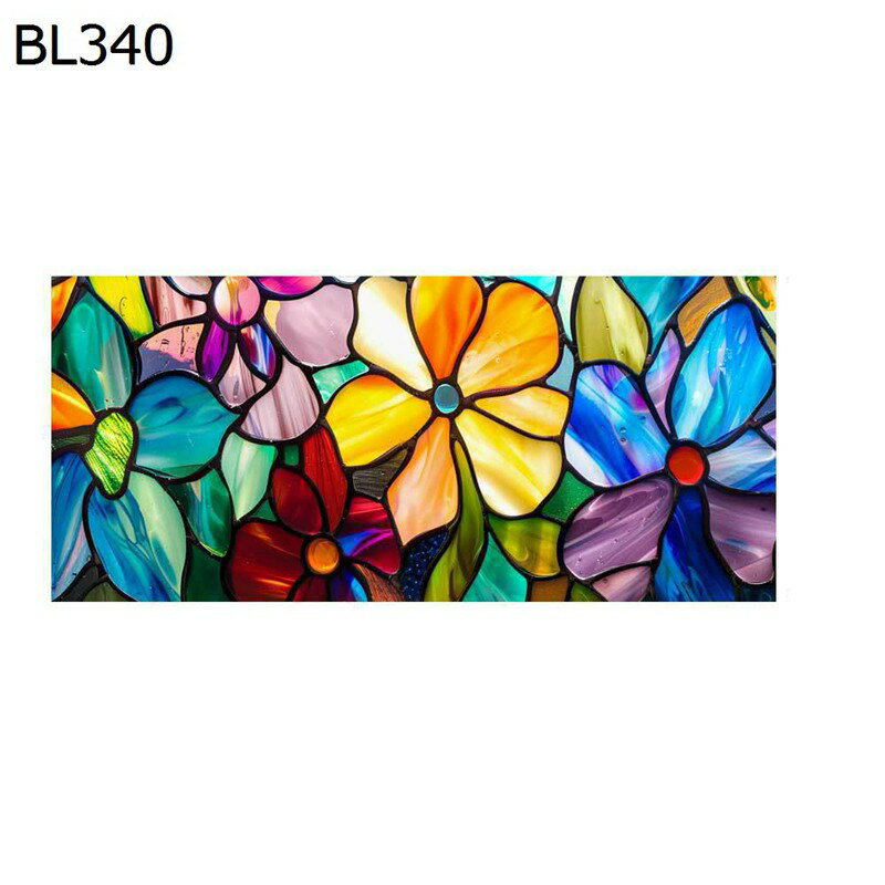 窓用フィルム ステンドグラス カラフル 目隠しシート レトロ 花柄 遮光断熱 結露防止 ベッドルーム お..