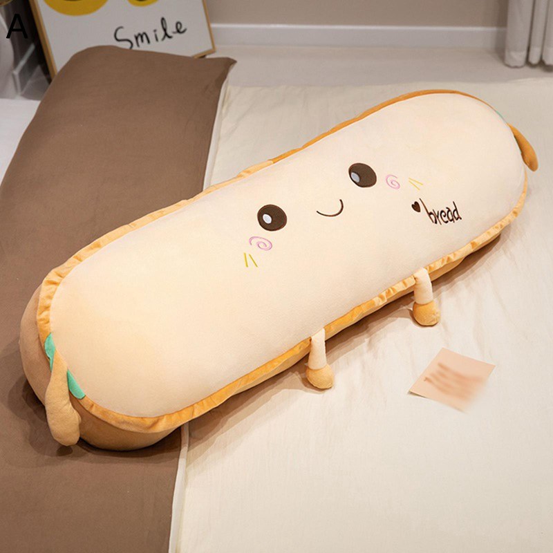 パンぬいぐるみ 抱きまくら クッション ロングクッション 添い寝枕 腰掛けクッション 可愛い 萌え 癒しグッズ 肌触り 洗える 贈り物 ねむねむ リラックス 彼女 インテリア お祝い ソファー