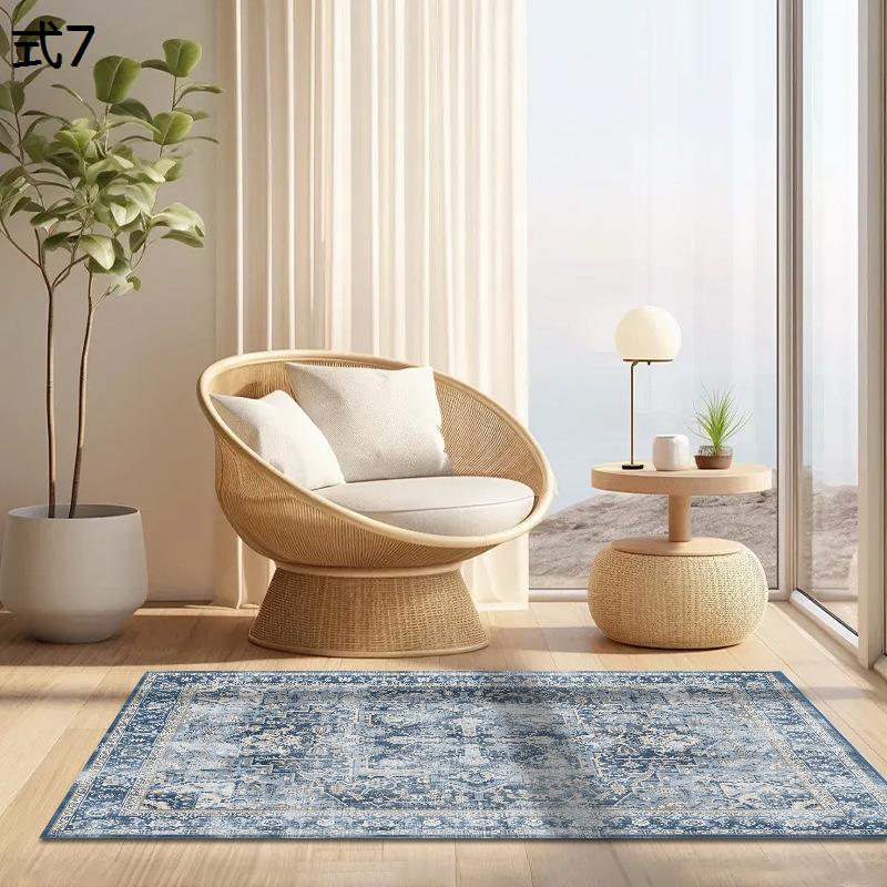 ラグマット ペルシャ? エスニック系 アンティーク レトロ花柄 カーペット 短毛カーペット 春秋 床暖房対応 やわらか 防滑 防音 遮音 丸洗い ins系 大きめ 和室 洋室 ペット対応 居間用