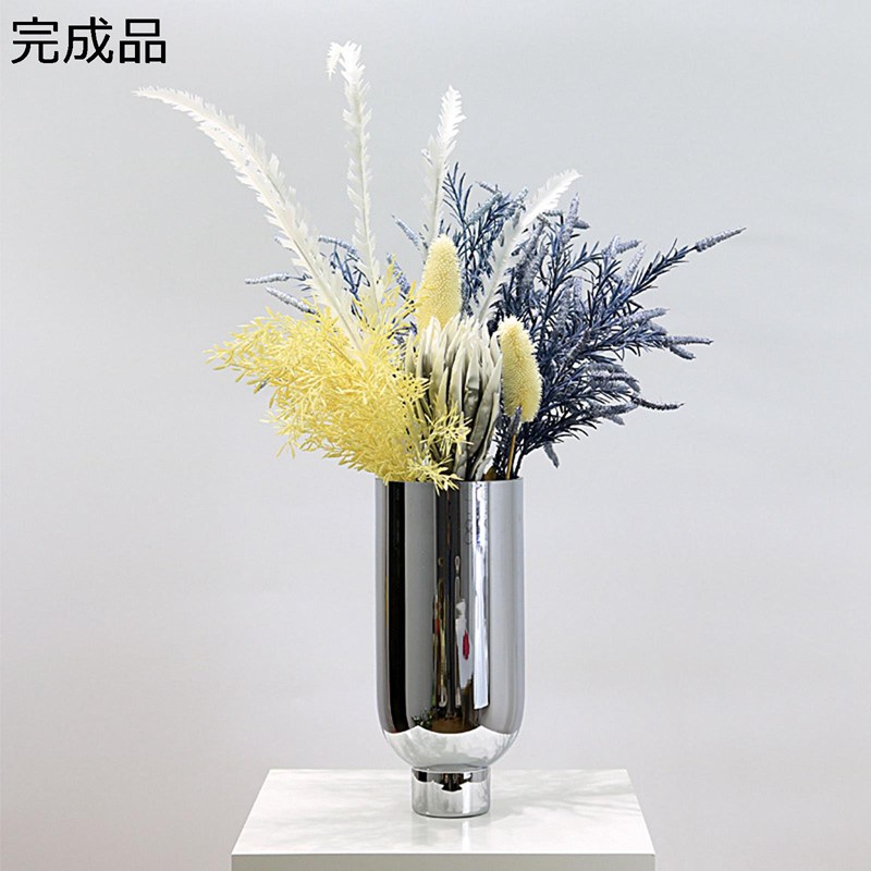 造花 インテリア 造花アレンジ 生け花 枯れない花 アシ 陶器花瓶付き お手入れ不要 室内 北欧 リアル 茂る外観 耐退色 ダイニングテーブル 撮影用小物 テレビ台 オフィス 事務所 転居祝い 引越し祝い