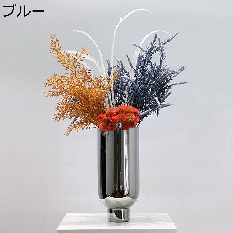 造花 フェイクグリーン 枝 フラワーアレンジメント インテリア 花瓶付き 卓上 現代的 綺麗 繊細な葉 ダ..