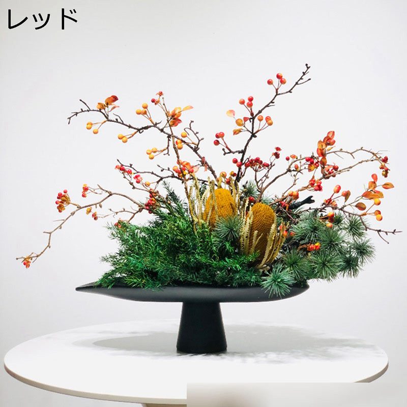 造花 フェイクフラワー 侘び風 フラワーアレンジ インテリア 枝 陶器花瓶付き 室内 新中式 リアルな外観 ほこりに強い センターピース 置物 店舗 美術館 デパート 転居祝い 引越し祝い 水やり不要