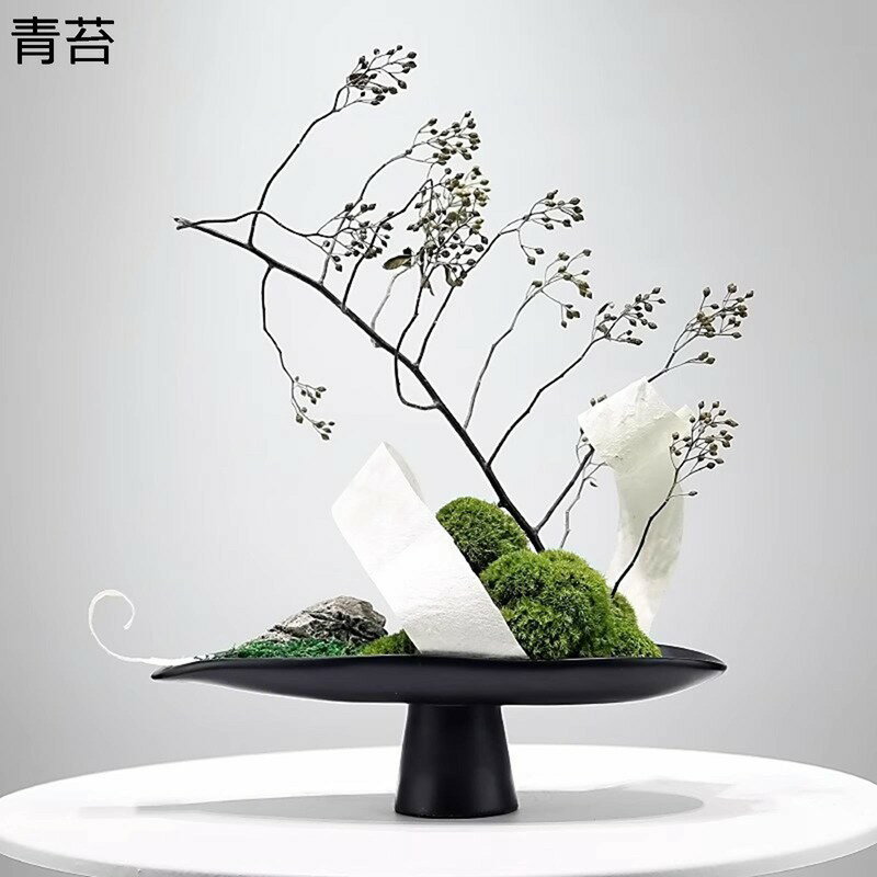 フェイクグリーン 苔 侘び風 枝 フラワーアレンジ インテリア レジン花瓶 玄関 リアルな外観 耐退色 造花 部屋飾り ディスプレイ用 屋外用 ベランダ 庭 写真背景 ウェディング 二次会 お手入れやすい