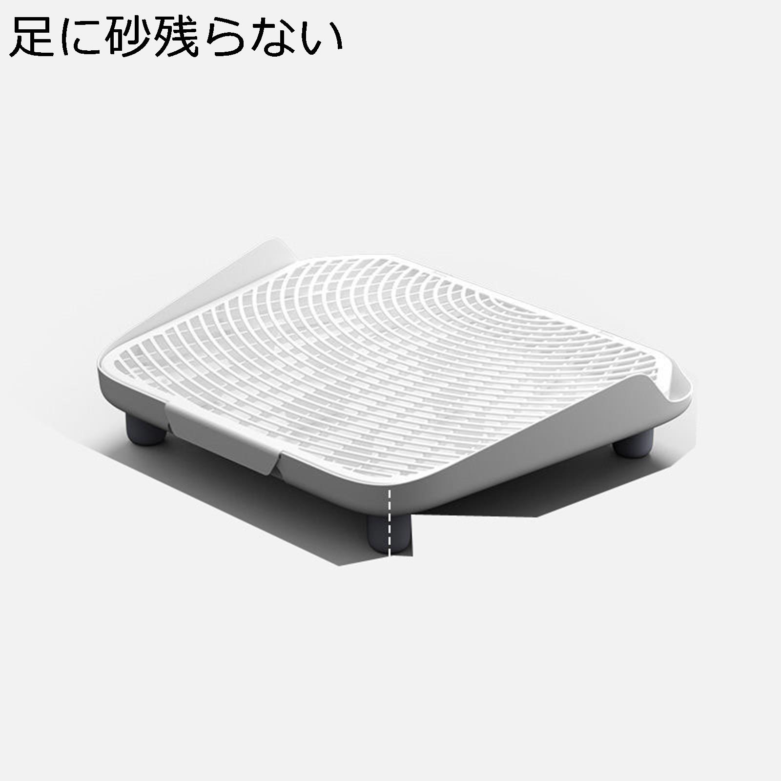 お留守番対策 ネコのトイレ 足に砂残らない 猫用品 倒れにくい マット 砂漏れマ防止 掃除簡単 ゆったり広々 防水 砂の飛び散り防止 オープン 出入り便利 大型 のびのびリラックス