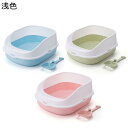 猫用トイレ本体 ハイキャット 半密閉式 倒れにくい ラクラクお掃除 快適ワイド お手入れ簡単 ゆったり広々 防水 砂の飛び散りを軽減 47*39*20cm オープン 特大 のびのびリラックス