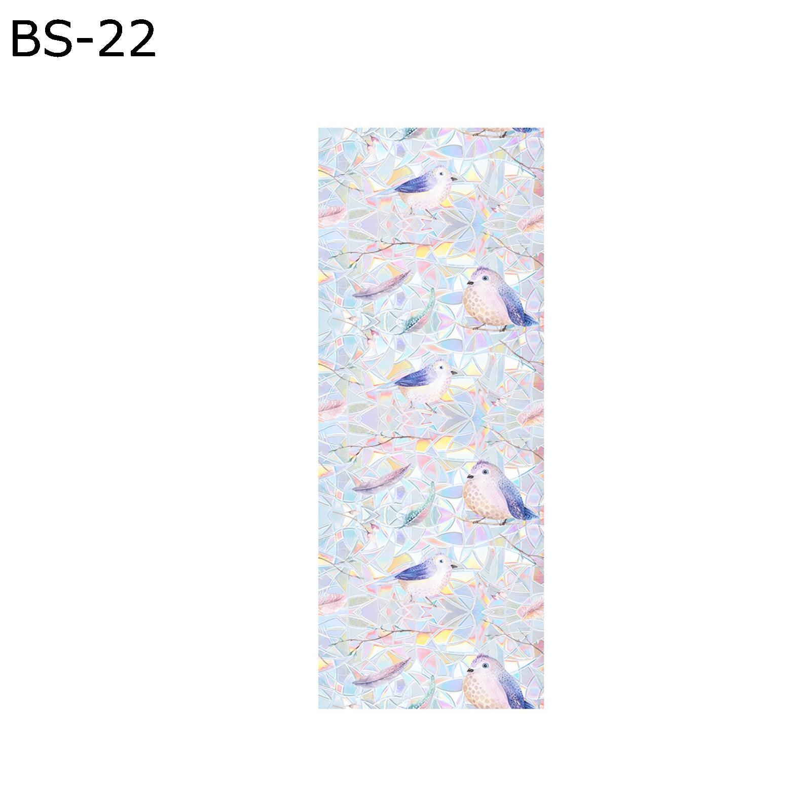窓用ガラスフィルム すりガラス 鳥柄 虹色 ガラス目隠しシート 遮光 断熱 シール 結露防止 ベッドルーム お風呂 子供部屋 喫茶店 ステンドグラス 紫外線対策 水だけで貼れる 静電吸着